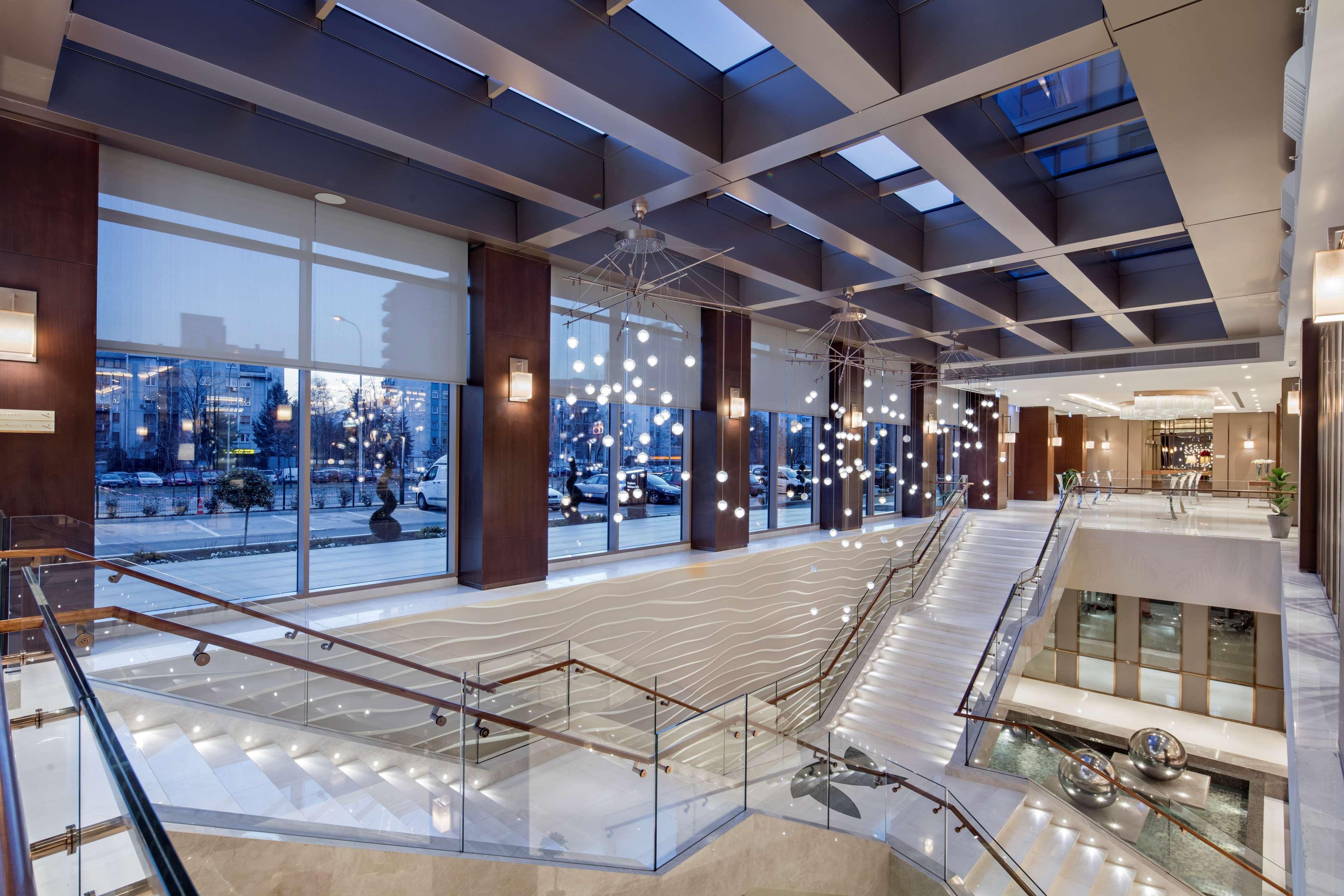 Отель Doubletree By Hilton Скопье Экстерьер фото The interior of the hotel