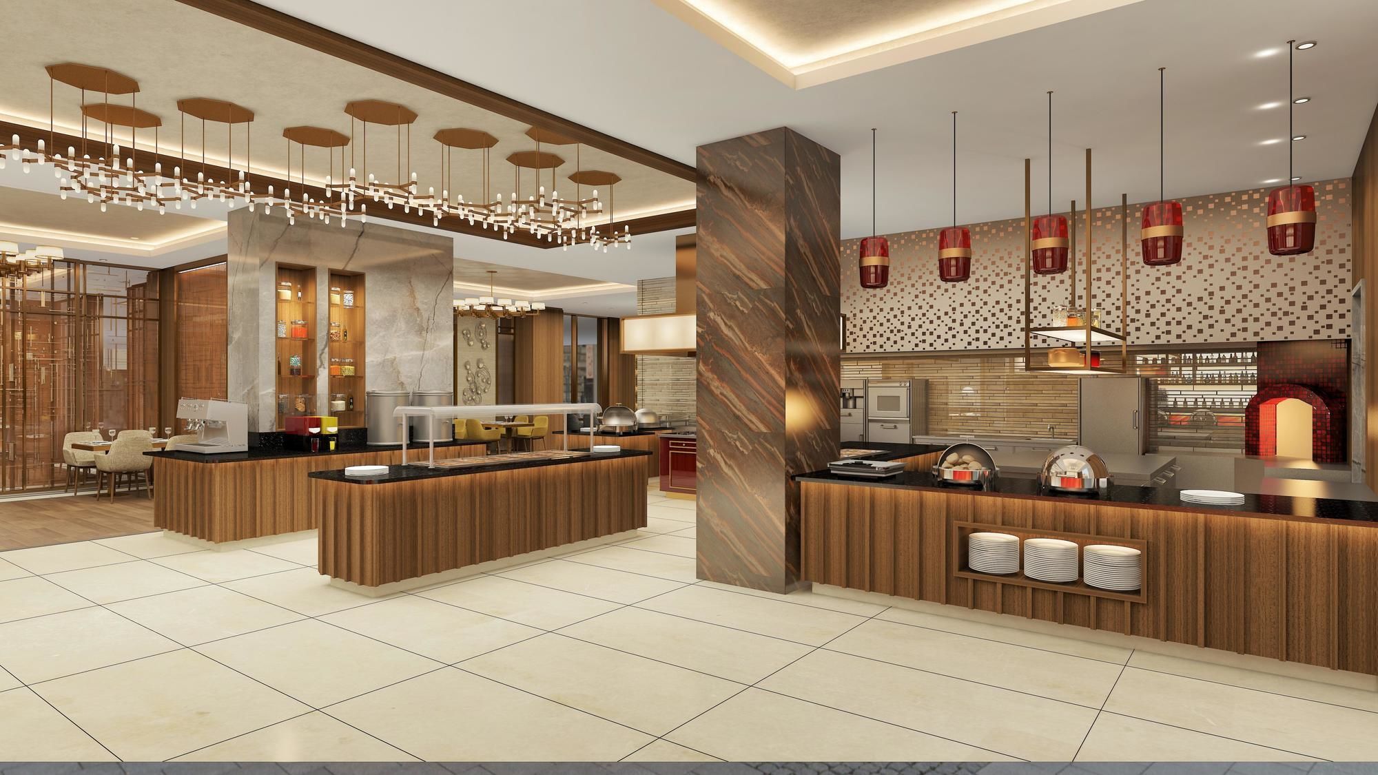 Отель Doubletree By Hilton Скопье Экстерьер фото The interior of the restaurant